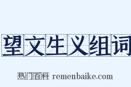 望文生义组词是什么意思的图片